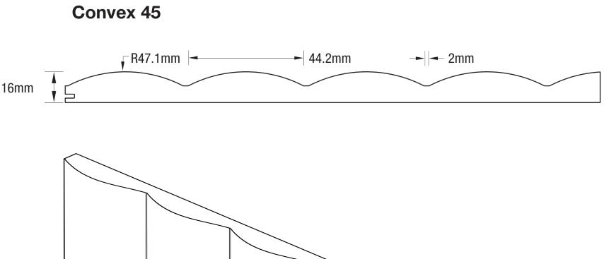 Silhouette Convex 45